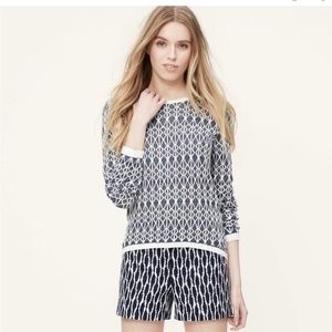 Loft Ikat Navy Shorts